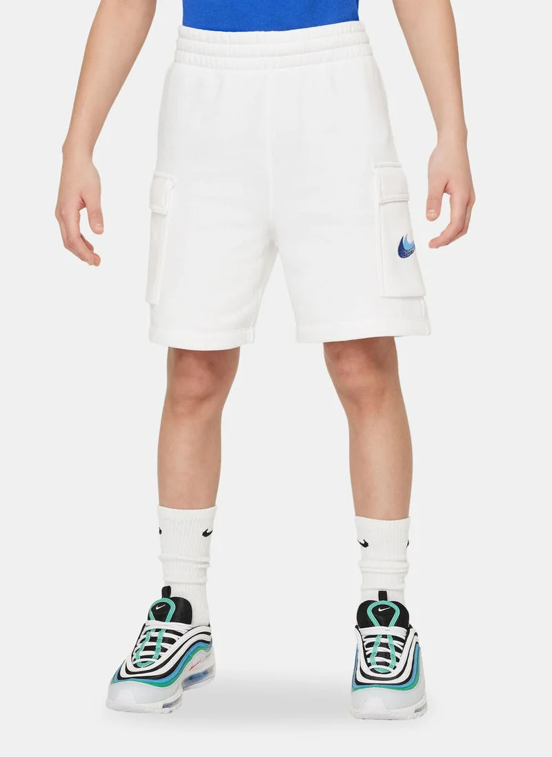 نايكي Kids' Sportswear Fleece Shorts (Older Kids)