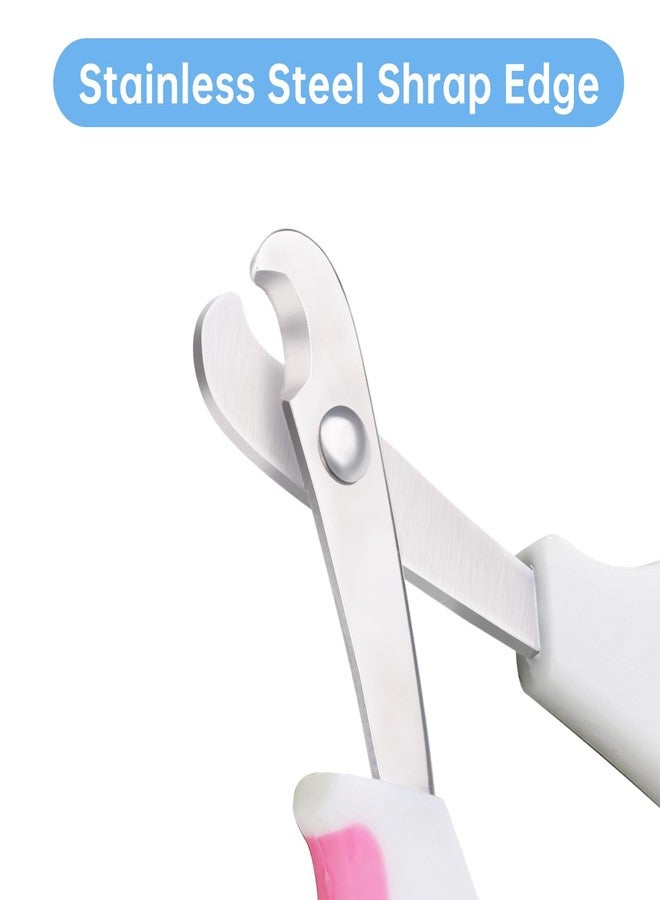 KEUYE Bearded Dragon Nail Clippers,Stainless Steel Bearded Dragon Toe Nail Clippers with Precise Angled Edges (Pinky White) - Image 3
