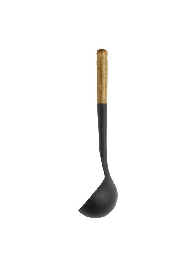 STAUB Soup Ladle, Perfect for Serving Hot Soup, Portion Batter for Pancakes, and Sauce Pasta, Durable BPA-Free Matte Black Silicone, Acacia Wood Handles, Safe for Nonstick Cooking Surfaces - Image 5