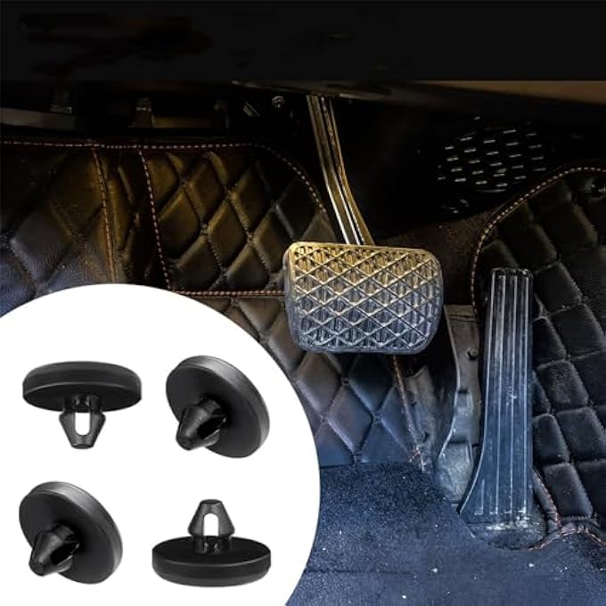 12 Pcs Brake Pedal Stop Pads, Car Truck Auto Brake Pedal Pad, Car Brake Light Switch Stopper, Car Clutch Pedal Stopper Switch Pad, Automotive Clutch Pedal Brake Switch Pad (Black) - Image 3