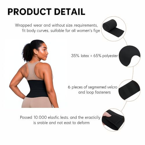 Sifoz Free Size Slim Belt For Women Belly Fat Elastic Waist Shaper For Weight and Flat Belly Tummy Reduction Belt For After Delivery Slimming Tummy Fat Waist Shape Wear And Hips Trainer Slim Stomach - Image 4