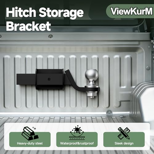 ViewKurM Hitch Holder for Truck Bed， 2-inch Trailer Hitchs Storage,Silent & Secure Trailer Hitch Holder for 2" Ball Mount Hitches/ Shank, Trailer Hitch Accessories-Storage for Truck Bed - Image 5