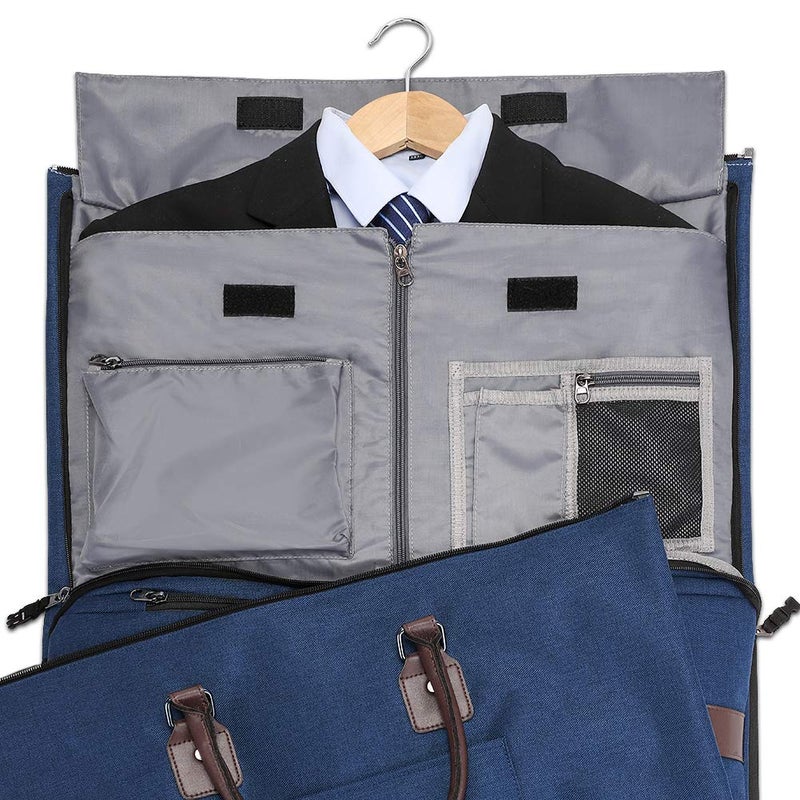 Modoker Convertible Garment Bag with Toiletry Bag, Modoker Carry on Garment Duffel Bag for Men Women - 2 in 1 Hanging Suitcase Suit Travel Bags, Blue - Image 3