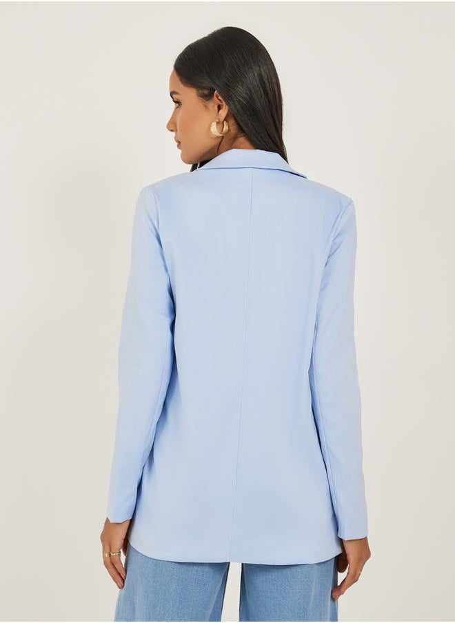 Styli - Regular Fit Linen Blazer with Pockets - Image 1