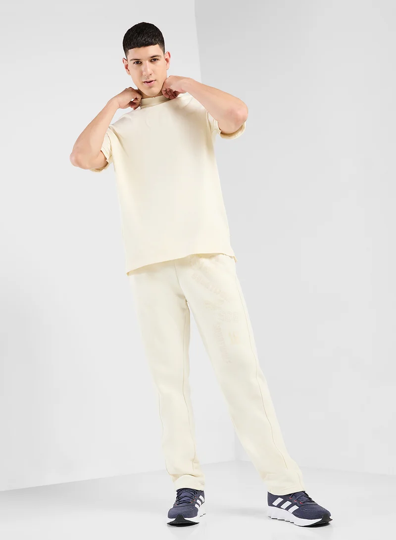 SQUATWOLF Golden Era Oversized Distressed Multi Logo T-Shirt