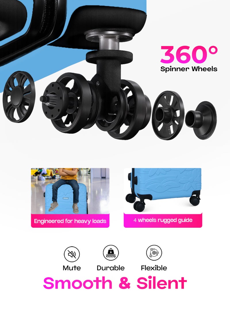 فيبتور طقم حقائب سفر 3 قطع ABS بعجلات مع نظام رقم قابل للقفل - Image 2