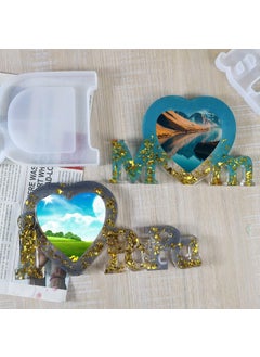 EnaMeena EnaMeena I Love Nana Photo Frame Resin Mold Picture Frame Silicone Mold Epoxy Casting Mold for DIY Home Table Decor Handicrafts Making Nana  - Image 4
