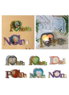 EnaMeena EnaMeena I Love Nana Photo Frame Resin Mold Picture Frame Silicone Mold Epoxy Casting Mold for DIY Home Table Decor Handicrafts Making Nana  - Image 5