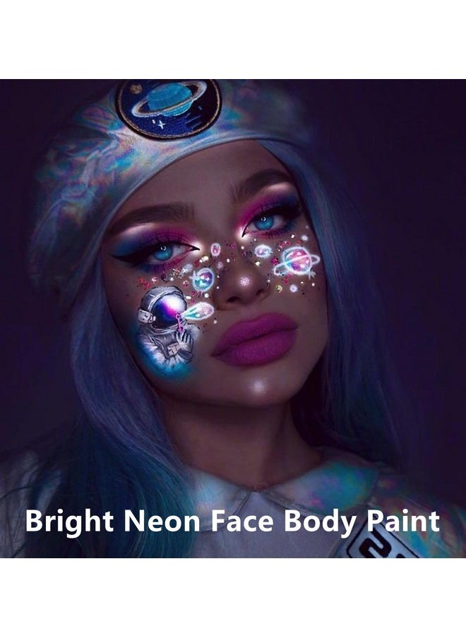 Neon White Body Paint Washable(2.37Oz,70Ml),Under Uv Blacklight Neon Face Paint,Water Based Neon Fluorescent White Face Paint For Adults Children Sfx Cosplay Costumes Festivals Halloween Makeup - pzsku/Z7897EE8ADA40EE4198D3Z/45/_/1734437799/48521b33-274a-4b1d-9e12-758da43e2f54