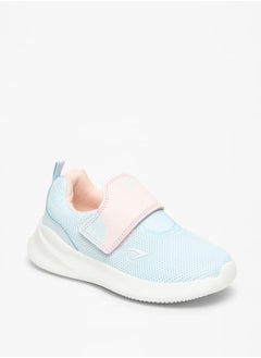 Dash Girls Textured Sports Shoes with Hook and Loop Closure  - Image 1