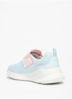 Dash Girls Textured Sports Shoes with Hook and Loop Closure  - Image 2