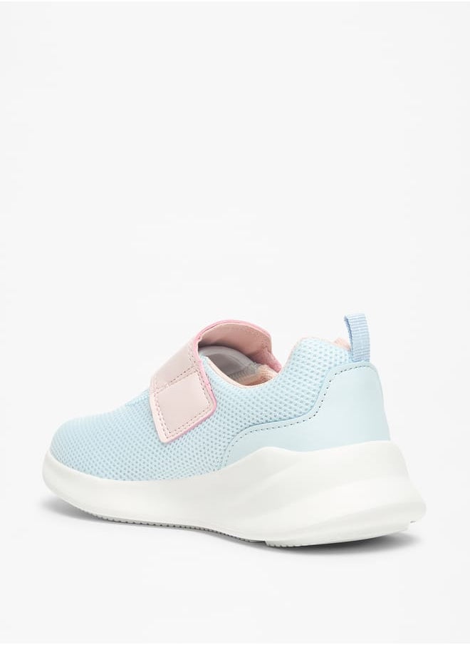 Dash - Girls Textured Sports Shoes with Hook and Loop Closure - Image 1