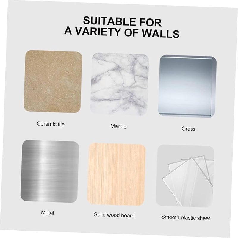 TEHAUX Adhesive Towel Holder Modern Bathroom Shelf No Punching Mount - Image 5