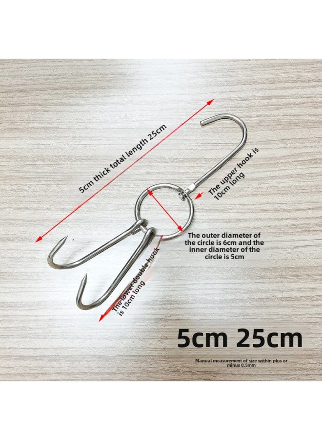 Factory Direct Kitchen Commercial Hook And Loop Roast Hook Rack Roast Chicken Roast Meat Hook Roast Duck Roast Duck Roast Goose Stainless Steel Fork-Color:10 Pieces For Hanging Meat 5cm 25cm  - Image 1