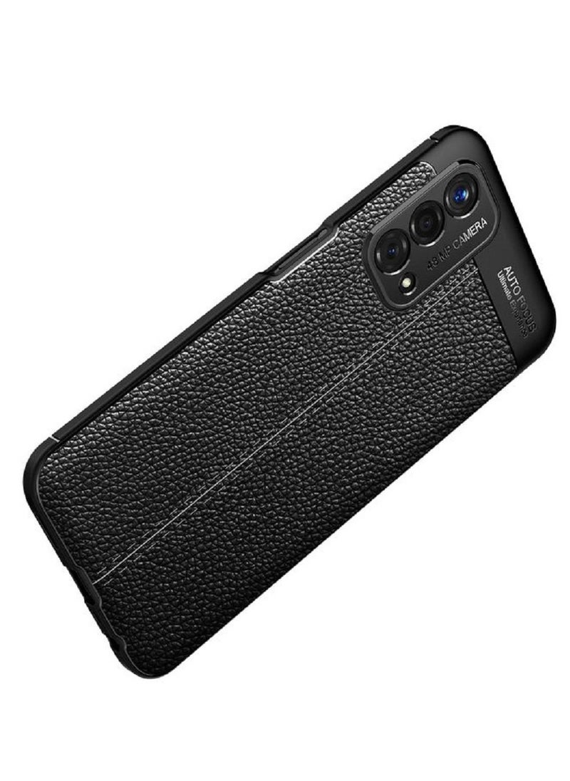 Generic - Cover OnePlus Nord N200  ,- Brushed Shockproof Cover Leather Pattern Durable Protection Case Anti-Slip - With Protection For Camera - Black - Image 1