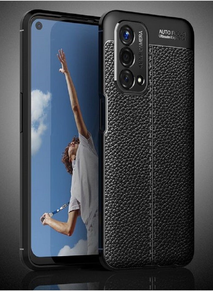 Generic - Cover OnePlus Nord N200  ,- Brushed Shockproof Cover Leather Pattern Durable Protection Case Anti-Slip - With Protection For Camera - Black - Image 1