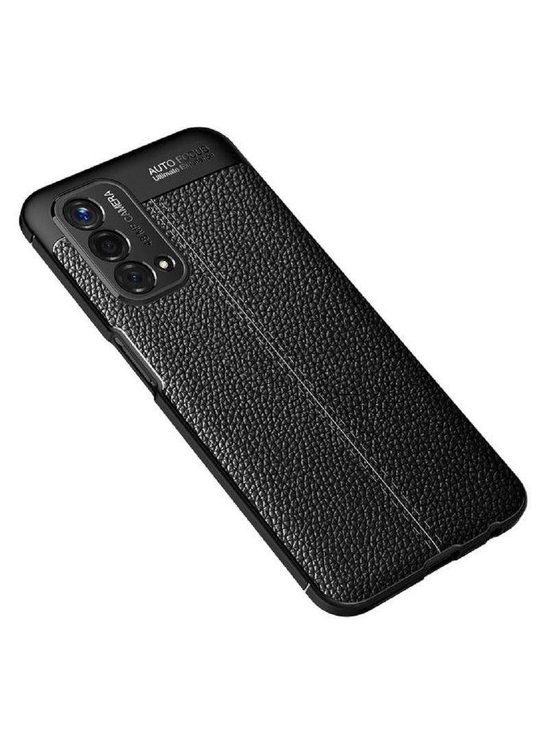 Generic - Cover OnePlus Nord N200  ,- Brushed Shockproof Cover Leather Pattern Durable Protection Case Anti-Slip - With Protection For Camera - Black - Image 1