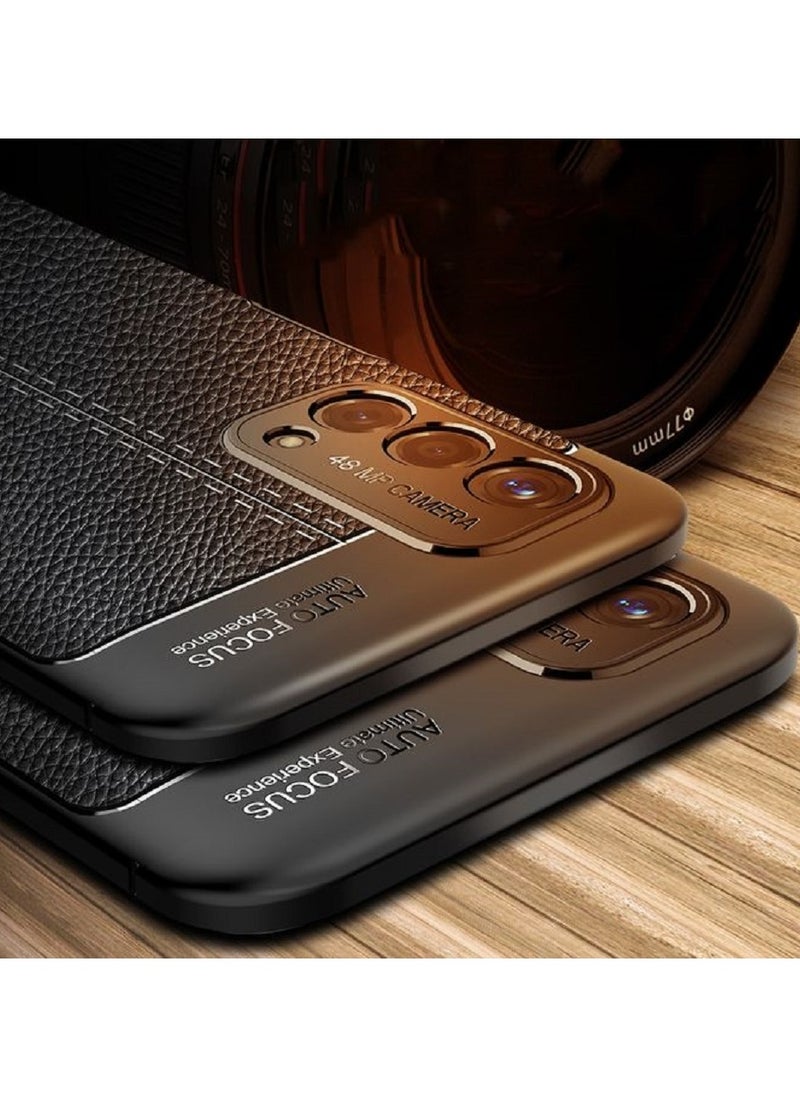 Generic - Cover OnePlus Nord N200  ,- Brushed Shockproof Cover Leather Pattern Durable Protection Case Anti-Slip - With Protection For Camera - Black - Image 1