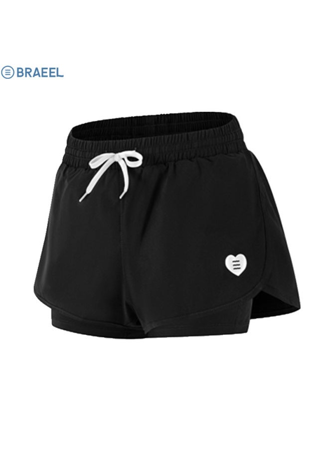 Loquat Barrel Women's Quick-drying Sports Shorts Anti-light Split Swimming Trunks Swimsuit Women's Wet And Dry All-around Beach Pants For Swimming-Color:Lined With Black Shorts- - Image 2