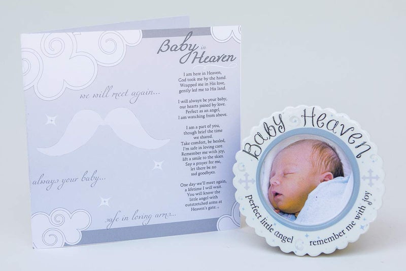 The Grandparent Gift Co. The Grandparent Gift Baby Heaven Infant Loss or Miscarriage Gift, Hanging Ornament or Sitting Mini Photo Frame with Sentiment - Image 5