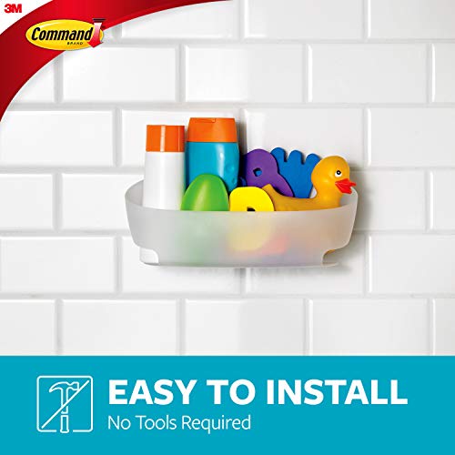 Command Shower Caddy, Clear Frosted, 1-Caddy, 4-Water Resistant Strips, Organize Damage-Free - Image 5