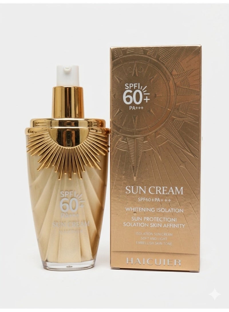 هايكوير كريم واقي شمس للتفتيح SPF 60+ PA+++ بفيتامين E وثاني أكسيد التيتانيوم – كريم حماية من أشعة الشمس وتفتيح للوجه 50 جم - Image 5