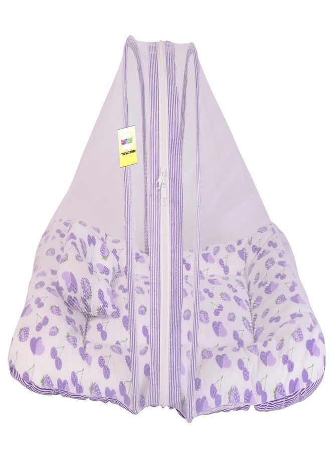 Kwitchy Baby Bed New Born Baby Bedding Set|Mattress|Carry Bags|Mosquito Net||Cotton|Infants Beds|Products All|Gift Combo|Essentials (0-6 Months),Purple - Image 3