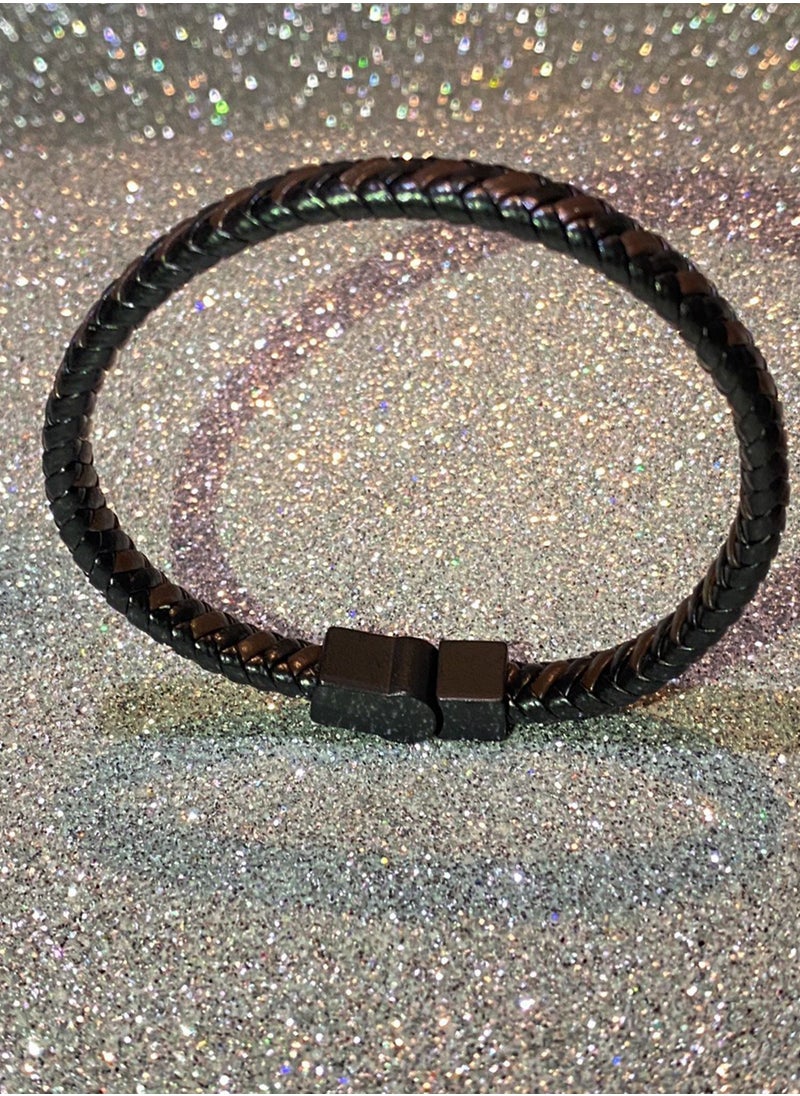 LAOONT - Multicolor Braided Leather Bracelet for Men - Image 1