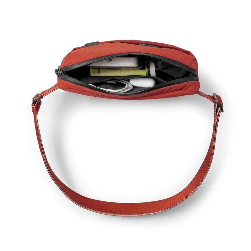Daily Objects Pivot Orbit Fanny Unisex Sling Crossbody Waist Bag | Travel Pouch Bag | Stylish and Spacious | Adjustable Straps with G-Hook Closure | Made in India (Coral) - Image 2