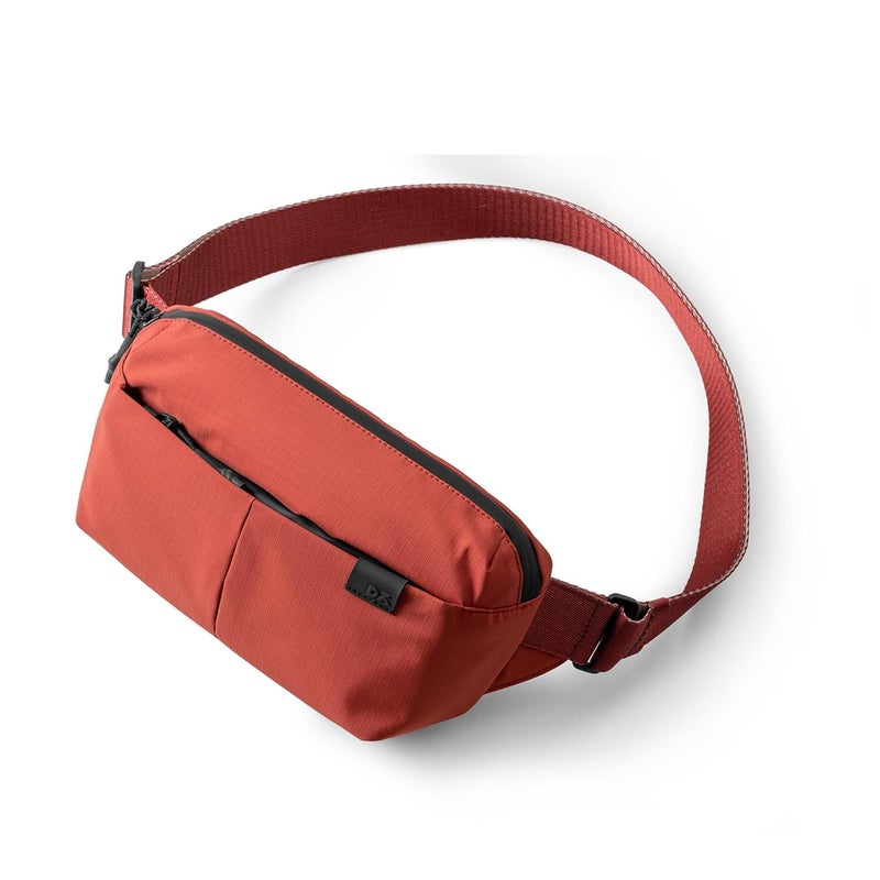 Daily Objects Pivot Orbit Fanny Unisex Sling Crossbody Waist Bag | Travel Pouch Bag | Stylish and Spacious | Adjustable Straps with G-Hook Closure | Made in India (Coral) - Image 5