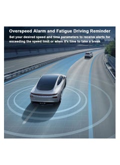 SYOSI HUD Head up Display, Multifunctional Car Headup Display Solar GPS Digital Speedometer with LED Display Overspeed Alarm Driving Distance Fatigue Driving Reminder for Car Truck RV SUV  - Image 2
