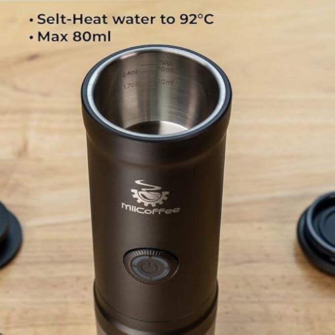 MiiCoffee Eon Portable Espresso Machine Travel Coffee Maker With SelfHeating And UsbC Charging Grey - Image 3