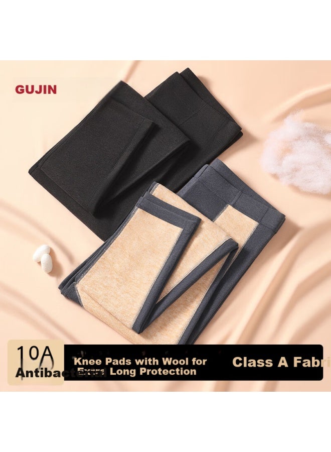 Gujin Men's Autumn Winter Thermal Pants A-class Wool Blend Long Knee Protection Antibacterial Cotton Wool Knit Pants 10a - Image 5