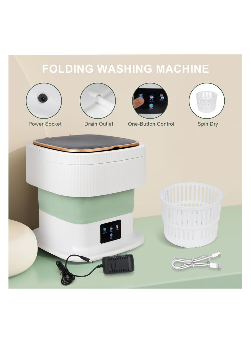 SYOSI غسالة محمولة، سعة 10 لتر، غسالة مصغرة قابلة للطي مع 3 أوضاع للتنظيف العميق للملابس الداخلية، الجوارب، ملابس الأطفال والأغراض الصغيرة، مثالية للمنزل، السفر، الشقق. - Image 2