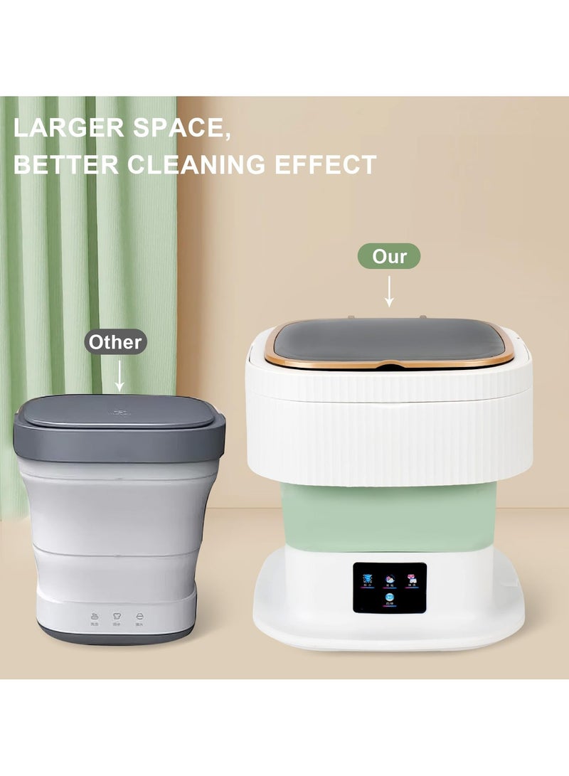 SYOSI غسالة محمولة، سعة 10 لتر، غسالة مصغرة قابلة للطي مع 3 أوضاع للتنظيف العميق للملابس الداخلية، الجوارب، ملابس الأطفال والأغراض الصغيرة، مثالية للمنزل، السفر، الشقق. - Image 4