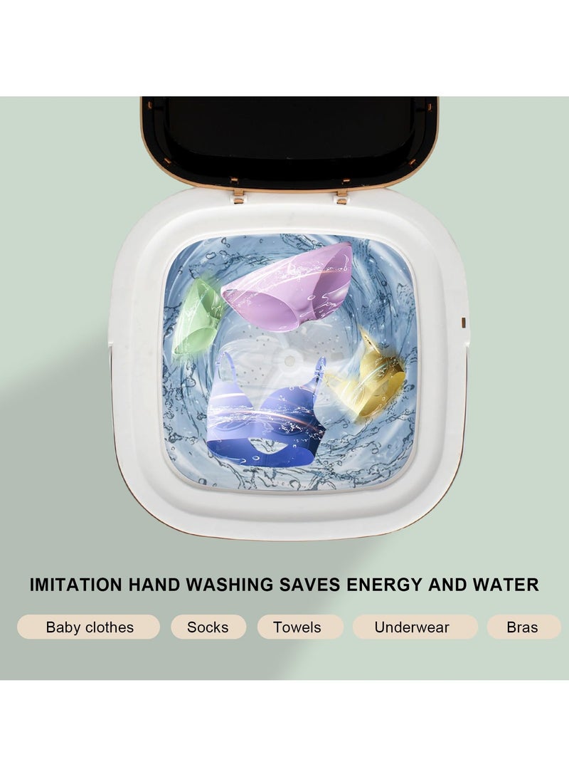 SYOSI غسالة محمولة، سعة 10 لتر، غسالة مصغرة قابلة للطي مع 3 أوضاع للتنظيف العميق للملابس الداخلية، الجوارب، ملابس الأطفال والأغراض الصغيرة، مثالية للمنزل، السفر، الشقق. - Image 5