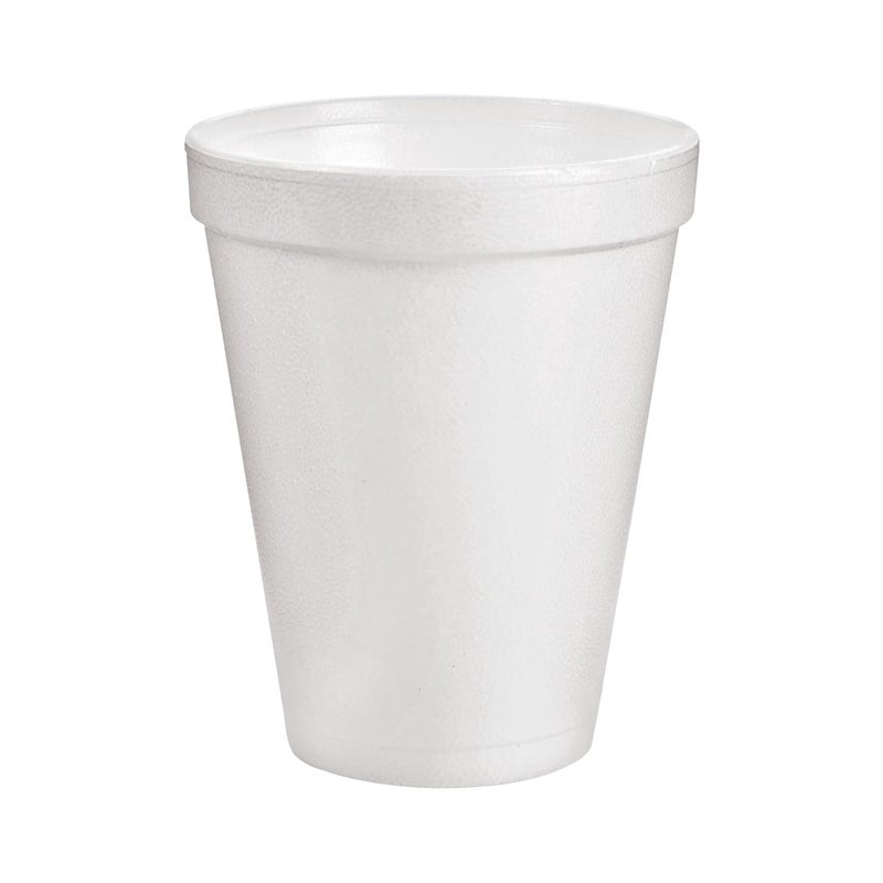 DART 10J10 Foam Drink Cups, 10oz, White, 25 per Bag (Case of 40 Bags) - Image 1