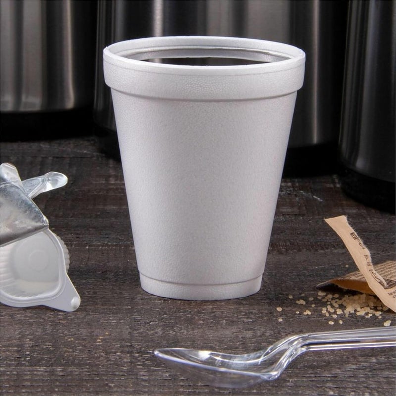 DART 10J10 Foam Drink Cups, 10oz, White, 25 per Bag (Case of 40 Bags) - Image 5