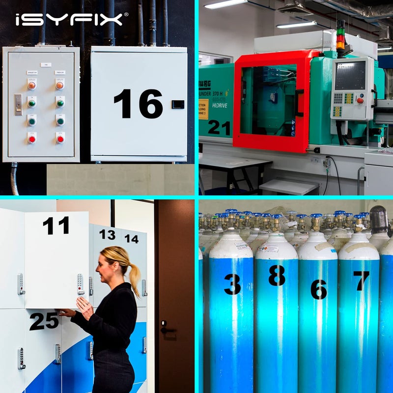 iSYFIX Black Vinyl Numbers Stickers â€“ 6 Inch Self Adhesive (2 Sets)- Premium Decal Die Cut and Pre-Spaced for Mailbox, Signs, Window, Door, Cars, Trucks, Homes, Address Numbers, Indoor or Outdoor - Image 4