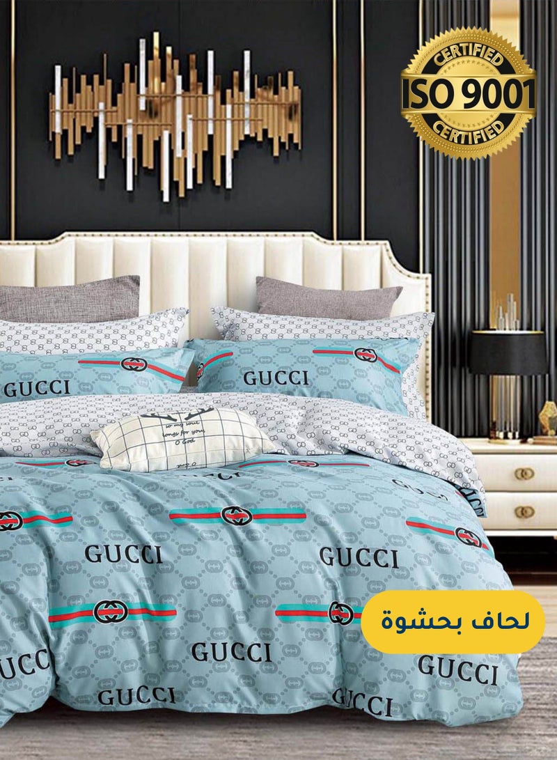 Master Home Textile Microfiber Printed Comforter Sets, Fits 120 x 200 cm Single Size Bed, 4 Pcs, With Soft Filling, Celine Series - Image 1