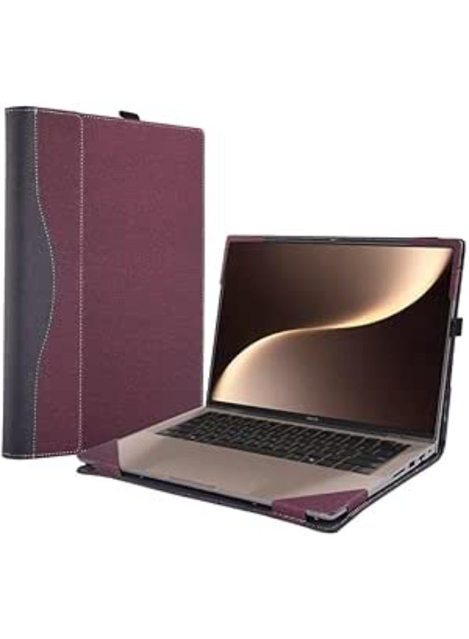 Laptop Case Compatible with Honor MagicBook Art 14 2025 14.6 inch Sleeve PU Leather Detachable Notebook Cover Bag Protective Skin with Pen Holder - Image 1