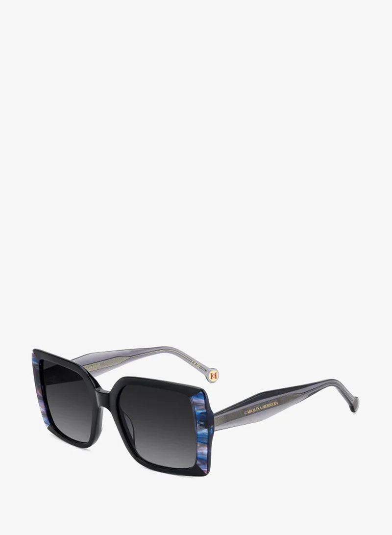 CAROLINA HERRERA HER 0391/S Sunglasses Black Rectangular