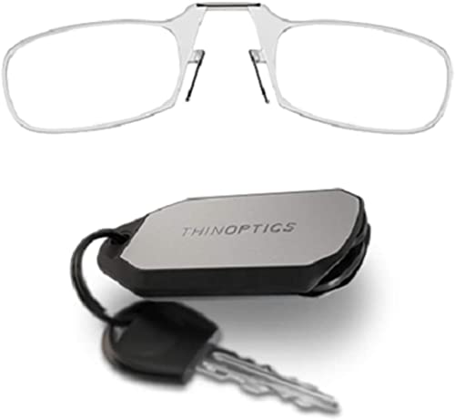 ThinOptics unisex adult Keychain Case + Reading Glasses, Clear, 44 mm US - Image 2