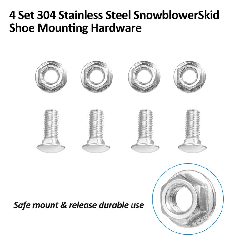 784-5580 Snow Thrower Slide Shoes 2 Pack Skid Shoes with Mounting Hardware for MTD 784-5580-0637 Fits for Cub Cadet Yardman Snow Blower - Image 5