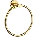 APLusee APLusee Brushed Gold Towel Ring, 7-1/16 in (180mm) Ring Diameter, Hand Towel Holder Stainless Steel Simple Round Towel  - Image 2