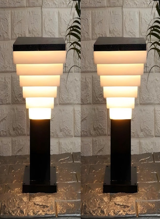 RBSK Gate Light for Home Gate/Gate Lamp for Outdoor Waterproof/Gate Lamp/Pillar Gate Light for Outdoor Boundaries, Stairs, Pillar, Garden (E27 Bulb Base) (Bulb Not Include) (Delux) (Pack of 1) - Image 4