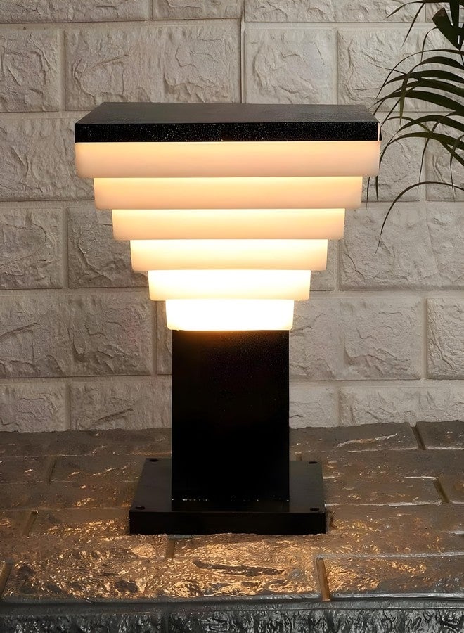 RBSK Gate Light for Home Gate/Gate Lamp for Outdoor Waterproof/Gate Lamp/Pillar Gate Light for Outdoor Boundaries, Stairs, Pillar, Garden (E27 Bulb Base) (Bulb Not Include) (Delux) (Pack of 1) - Image 1