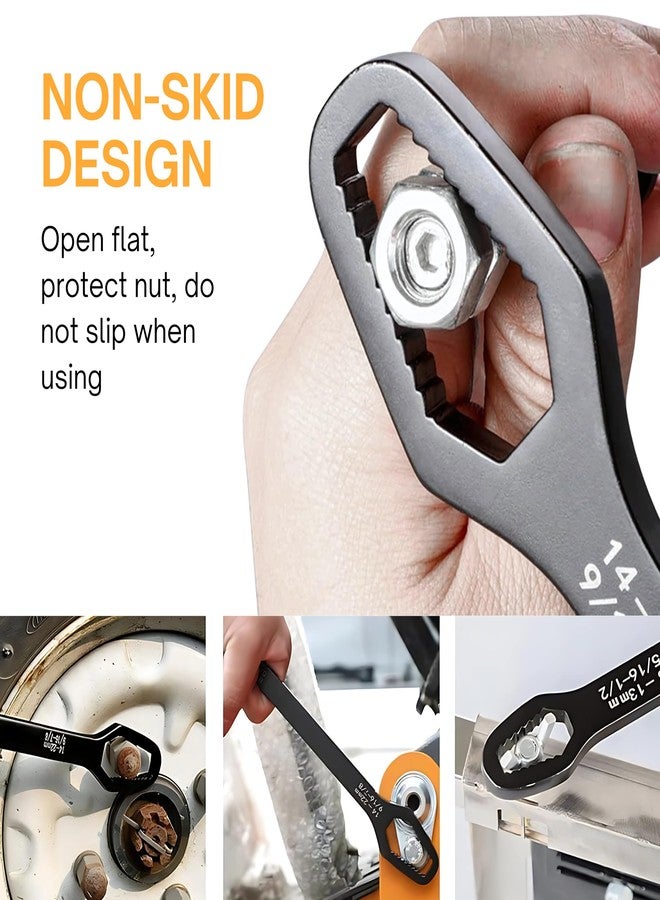 Inditrust 2PCS Universal Torx Wrench Set, Double-Ended Self-Tightening Adjustable Torx Spanner Wrench Tools for Various Screws and Nuts size -(3-17mm) & (8-22mm) - Image 2