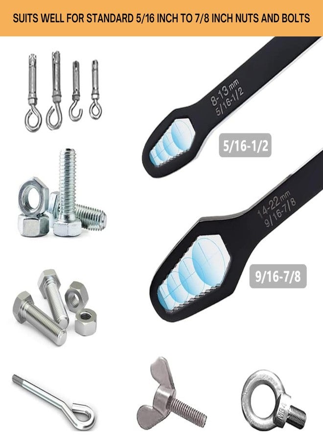 Inditrust 2PCS Universal Torx Wrench Set, Double-Ended Self-Tightening Adjustable Torx Spanner Wrench Tools for Various Screws and Nuts size -(3-17mm) & (8-22mm) - Image 5