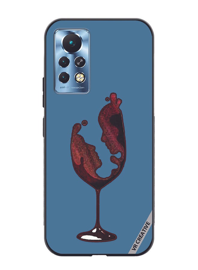 VR CREATIVE Protective Case Cover For Infinix Note 11 Pro Wine Glass Art Design Multicolour - Image 1